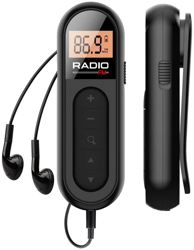 Main image of MI03 Pocket FM Radio Portable with Clip Rechargeable -Black Long Battery Life, Auto Scan, Lock Key, Backlight, Sleep Timer,Digital Mini Radio,for Walking, Racing FM Receiver