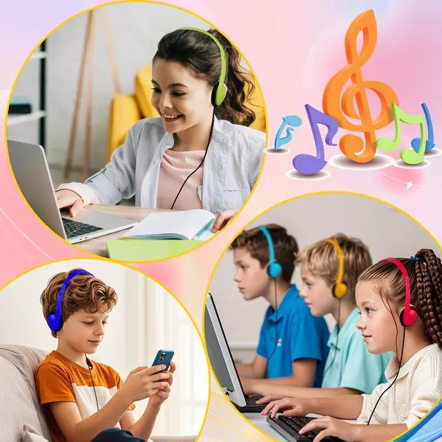 Alt view image 7 of 7 - USB C Kids Headphones Bulk for Classroom School 25 Pack,Wired | USB Type C Headphones for School Students Children Testing On Line Learning,Compatible with Pad Smartphones Mixed Colors