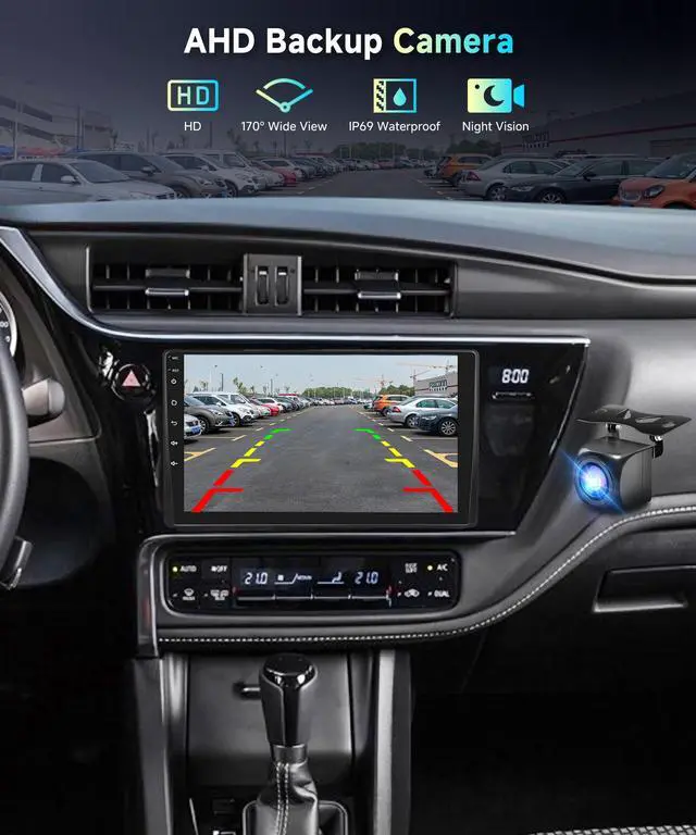 Alt view image 5 of 7 - 5Ghz WiFi 2G+64G Android 15 Radio for Toyota Corolla 2017 2018 2019 Car Stereo with Wireless Carplay Android Auto,5.0 Bluetooth,Build-in DSP EQ,9inch IPS Screen,GPS,FM/RDS IP69K AHD Backup Camera