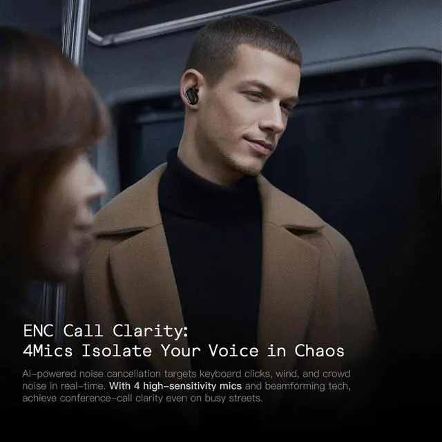 Alt view image 6 of 7 - Wireless Earbuds, Bluetooth Headphones with AI Real-Time Translation, 165 Languages, in-Ear Earphones for Travel and Learning