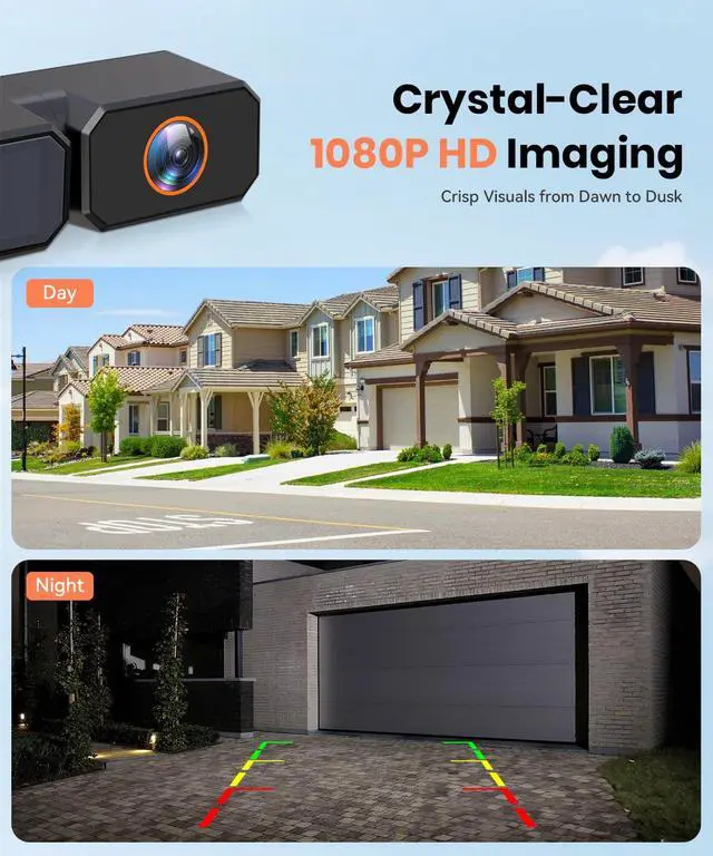 Alt view image 3 of 4 - 7.2" Solar Wireless Backup Camera with Suction Cup Mount: HD 1080P DVR Reverse Camera, Adjustable Windshield Mount, IP69K Waterproof for Car, Van, SUV, Truck, Trailer, RV