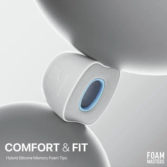 Alt view image 3 of 7 - Ultra-Premium Silicone-Memory Foam Ear Tips for AirPods Pro 1st and 2nd Gen | Ultra Secure for Athletes | Comfortable | Better Sound | by SportMagic (Black, Assorted S/M/L)