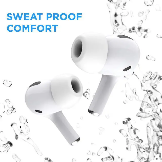 Alt view image 6 of 7 - Ultra-Premium Silicone-Memory Foam Ear Tips for AirPods Pro 1st and 2nd Gen | Ultra Secure for Athletes | Comfortable | Better Sound | by SportMagic (Black, Assorted S/M/L)