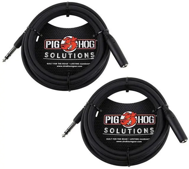 Main image of PHX14-10 1/4" TRSF to 1/4" TRSM Headphone Extension Cable, 10 Feet (2-Pack)
