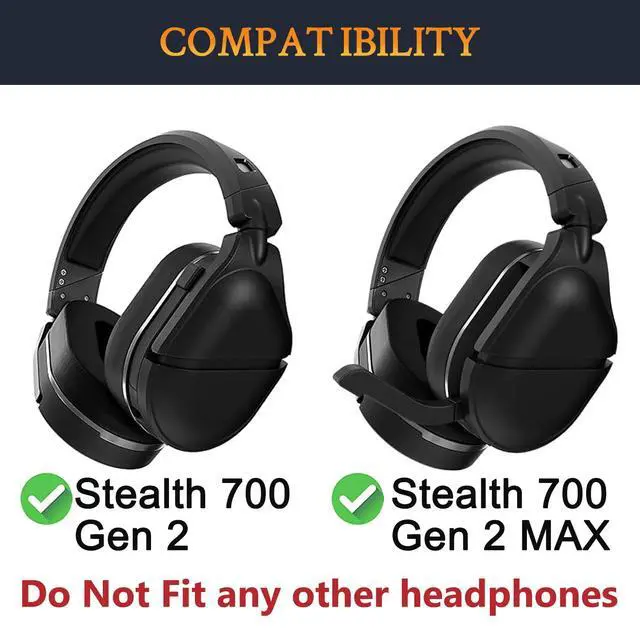 Alt view image 2 of 7 - Cooling Earpads for Turtle Beach Stealth 700 Gen 2, 700 Gen2 MAX Headset, Ear Pads with Ice Silk Fabric, Noise Isolation Foam - Black