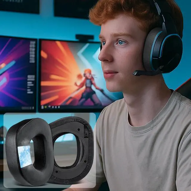 Alt view image 7 of 7 - Cooling Earpads for Turtle Beach Stealth 700 Gen 2, 700 Gen2 MAX Headset, Ear Pads with Ice Silk Fabric, Noise Isolation Foam - Black
