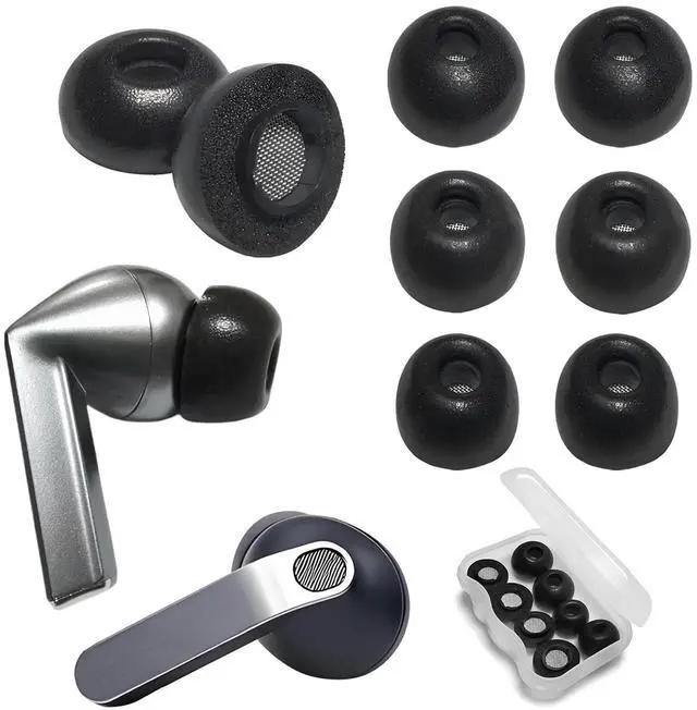Main image of Memory Foam Ear Tips for Galaxy Buds3 Pro/Buds4 Pro, L/M/S/XS Replacement | Noise Isolating Secure Fit, Anti-Slip Earbuds Tips for Galaxy Buds3 Pro/Buds4 Pro, Fits Charging Case, L/M/S/XS