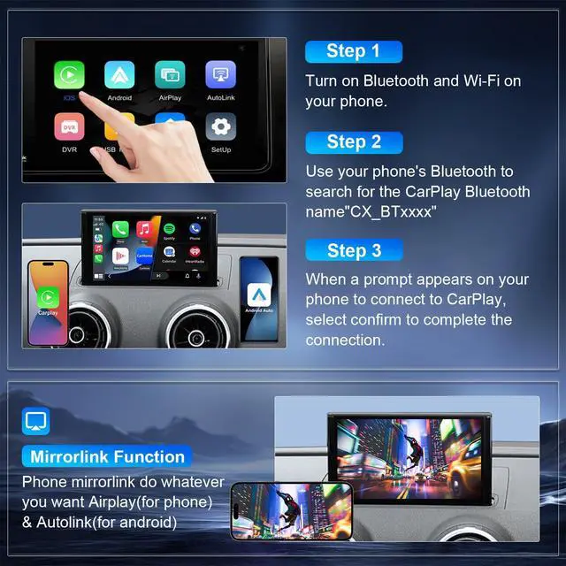 Alt view image 6 of 7 - Wireless CarPlay/Android Auto Retrofit Kit Decoder Module Compatible with Audi A4/A5/S4/S5/RS4/RS5, and Q5 (20082018) for 3G MMI System, Supports OEM Controls, MirrorLink, Navigation, Reverse Camera