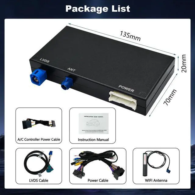 Alt view image 7 of 7 - Wireless CarPlay/Android Auto Retrofit Kit Decoder Module Compatible with Audi A4/A5/S4/S5/RS4/RS5, and Q5 (20082018) for 3G MMI System, Supports OEM Controls, MirrorLink, Navigation, Reverse Camera