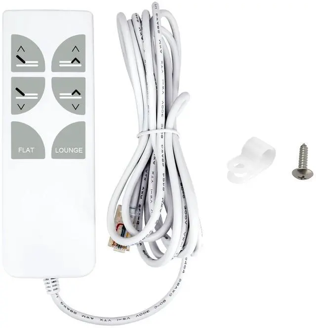 Main image of Replacement Wired Remote Control for Serta Motion Essentials 2 II Linak HB12012-00 Adjustable Bed, with Screw Mount Cable Clamp