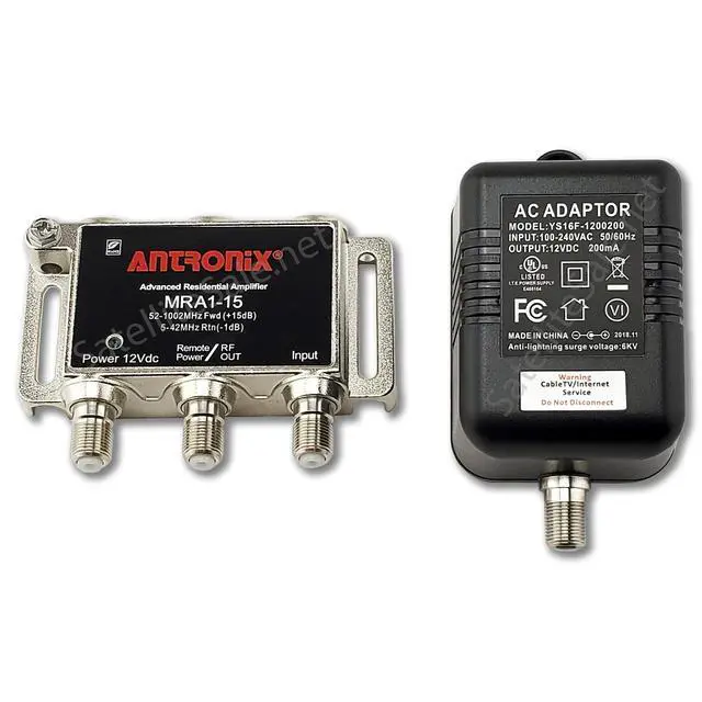 Alt view image 4 of 7 - Residential Amplifier MRA1-15/ACP with Power Adapter & Power INSERTER