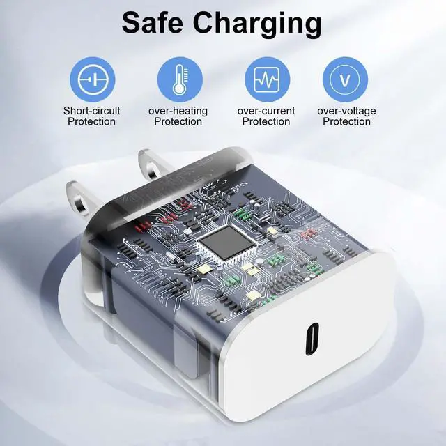 Alt view image 3 of 5 - for Beats Headphones Charger 20W USB-C Power Adapter Compatible with Beats Studio Buds,Studio Buds +,Solo 4,Studio Pro,Fit Pro,Solo Buds Earbuds Charger