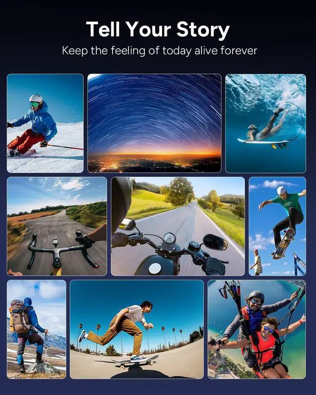 Alt view image 7 of 7 - SJ6 Ultra Essential Combo, 4K Action Camera, 20MP Dual Screen Vlog Camera with SteadyMotion 2.0 & 45° Horizon Correction, 166° FOV, Voice Control, 5G WiFi, 98FT Underwater Waterproof Camera