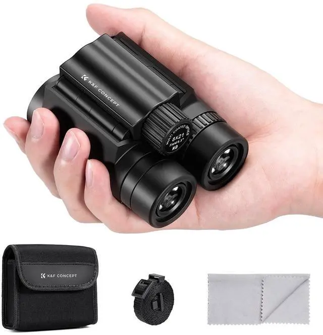 Main image of 8x21 Compact Binoculars for Kids and Adults, with BAK4 Prism, FMC Lens, IP65 Waterproof & Neck Strap for Bird Watching Hunting Travel Camping Stargazing