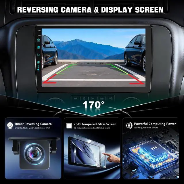 Alt view image 4 of 7 - for Upgraded 10.2 Chevrolet Silverado 2007-2013 Tahoe GMC Sierra Yukon Radio, 5G-WiFi6 Wireless CarPlay Android Auto QLED Car Stereo/AM/FM/Airplay/1080P (4Ram+64Rom-HD)