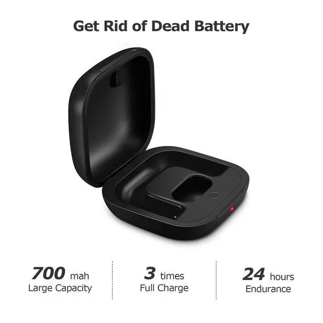 Alt view image 3 of 7 - Charging Case Replacement Compatible for Powerbeats Pro Charger with Bluetooth Pairing Sync Button, 700mAh Built-in Battery (Not Include Powerbeats Pro)