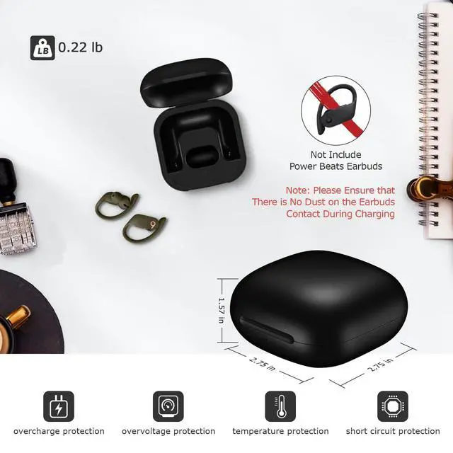 Alt view image 5 of 7 - Charging Case Replacement Compatible for Powerbeats Pro Charger with Bluetooth Pairing Sync Button, 700mAh Built-in Battery (Not Include Powerbeats Pro)