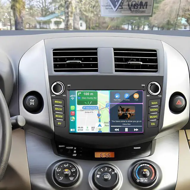 Main image of 4+64G Car Radio Stereo for Toyota RAV4 2006 2007 2008 2009 2010 2011 2012 Wireless CarPlay Android Auto, 7'' Touchscreen Stereo, GPS Navi WiFi, Backup Camera, FM Physical Button Knob