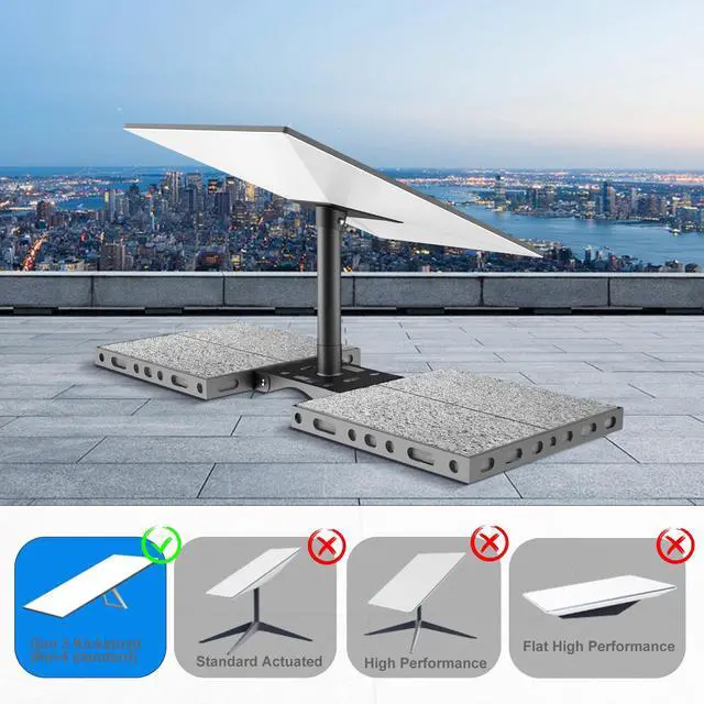 Alt view image 7 of 7 - Gen 3 Roof Ridge Mount for Starlink, No-Drill Ridgeline Mounting Kit with 360° Rotatable Aluminum Pipe Adapter, Compatible with Starlink Standard 4/4X/V3 Dish