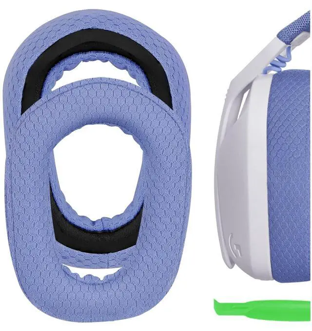Main image of Comfort Mesh Fabric Replacement Ear Pads for Logitech G435, G335 Headphones Ear Cushions, Repair Parts with Video Guide (Blue)