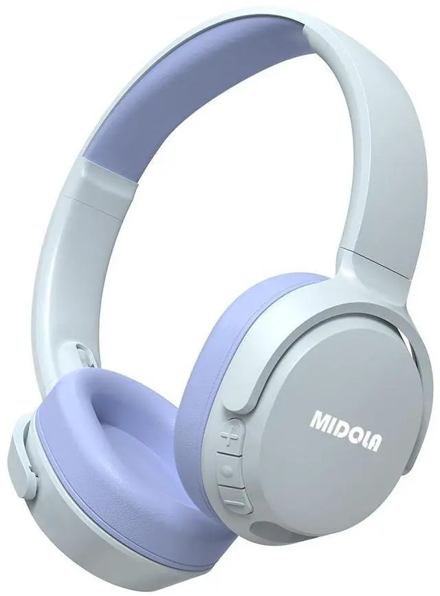 Main image of Headphones For Kids Bluetooth 5.4 Wireless 68H Play Time Volume Limit 85/94dB Over-Ear Foldable Headset,with Mic Wired Aux for Toddler Child Boy Girl School Pad Tablet Light Silver(Gray)/Purple