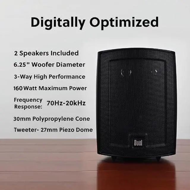Alt view image 2 of 7 - LU63PB 6.5" Black 3-Way High Performance Outdoor Indoor Speakers with DBTMA100 Black Micro Wireless Bluetooth Amplifier Bundle