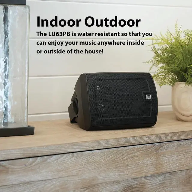 Alt view image 4 of 7 - LU63PB 6.5" Black 3-Way High Performance Outdoor Indoor Speakers with DBTMA100 Black Micro Wireless Bluetooth Amplifier Bundle