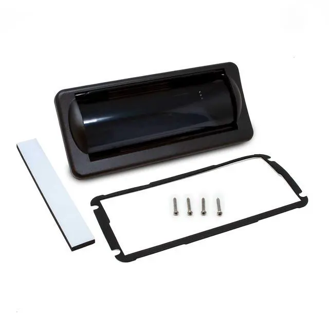 Alt view image 3 of 6 - Creative Audio CAMC1B Marine Single DIN Radio Mounting Kit with Retractable Cover (Black)