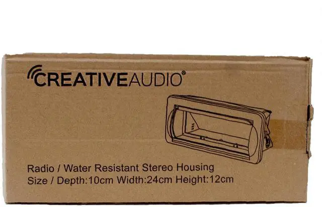 Alt view image 6 of 6 - Creative Audio CAMC1B Marine Single DIN Radio Mounting Kit with Retractable Cover (Black)