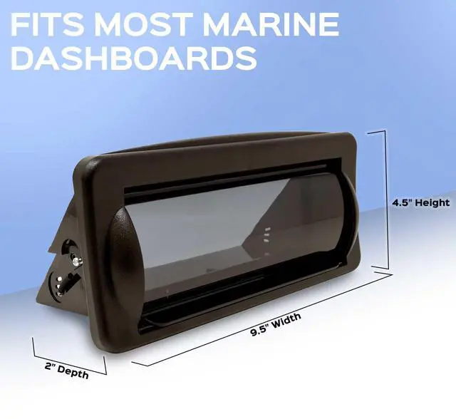 Alt view image 2 of 6 - Creative Audio CAMC1B Marine Single DIN Radio Mounting Kit with Retractable Cover (Black)