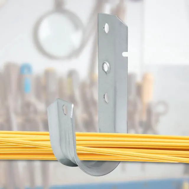 Alt view image 3 of 7 - 25 Pack 3/4" Heavy Duty Cable Support J Hooks, Cable and Wire Support J-Hook Hangers for Wall Mounting and Attaching to Vertical Surfaces