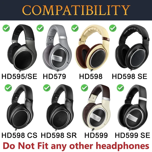 Alt view image 6 of 6 - Headband for Sennheiser HD579/HD595/HD595SE/HD598/HD598SE/HD598CS/HD598SR/HD599/HD599SE Headphones, Replacement Headstrap Pad Repair Part - Dark Coffee