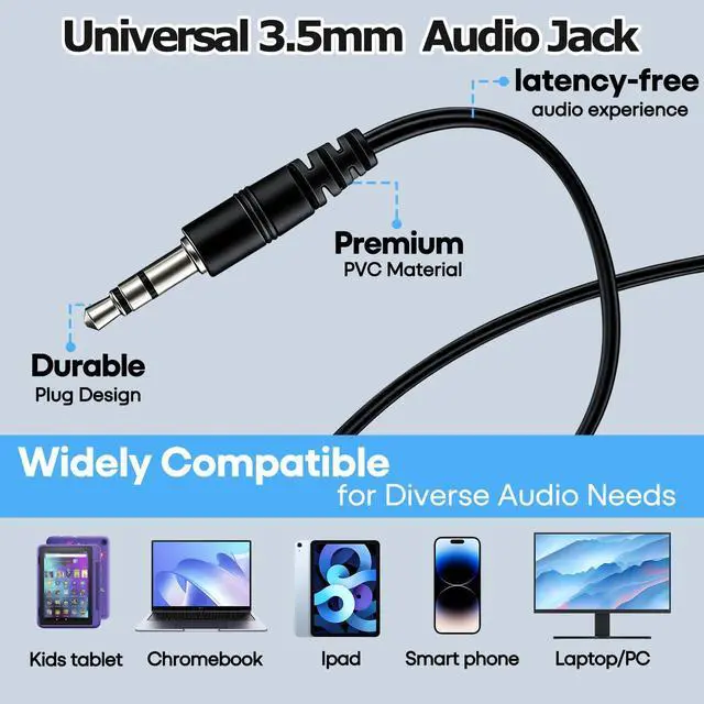 Alt view image 4 of 7 - 50-Pack Kids Bulk Earbuds for Classroom, Individually Bagged Wired Headphones for Students, School Headsets for ESL & State Testing, in-Ear Stereo for Chromebook & Audiometer (Black)