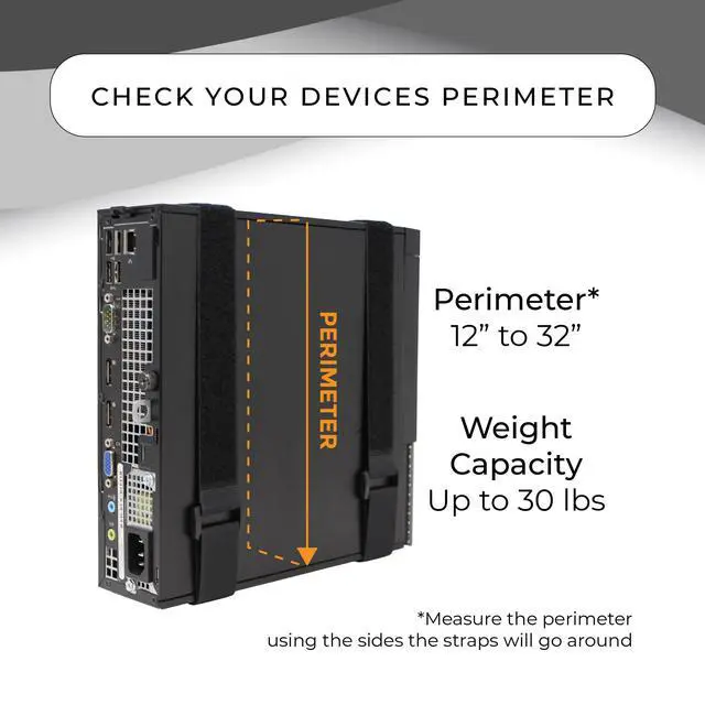 Alt view image 2 of 4 - Universal Wall Mount Adjustable Mount | For Cable Boxes, DVD Players, Routers, Modems & More, Fits Devices 12"-32" in Perimeter & Up to 30 lb, Hardware Included