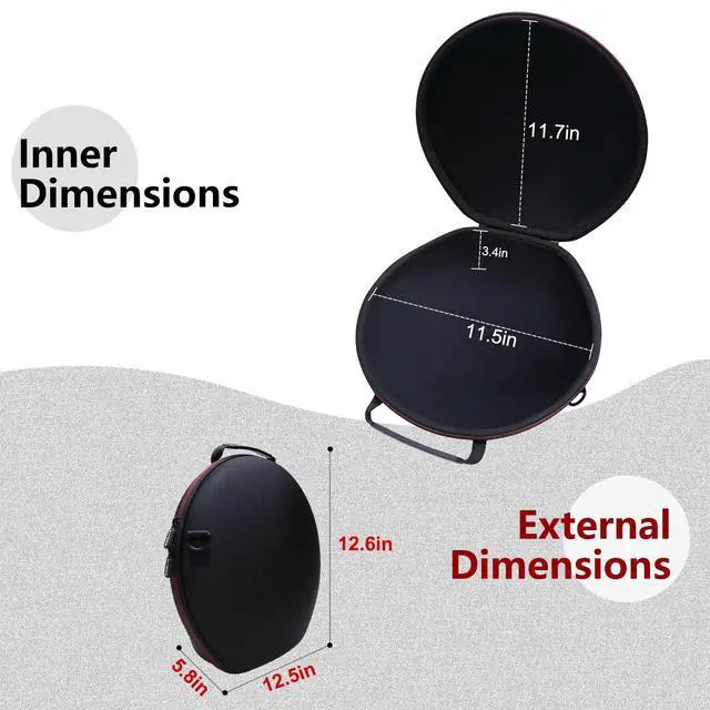 Alt view image 2 of 7 - Case for Harman Kardon Onyx Studio 9 Portable Bluetooth Speaker Black | Hard Carrying Travel Case for Harman Kardon Onyx Studio 9 Portable Bluetooth Speaker