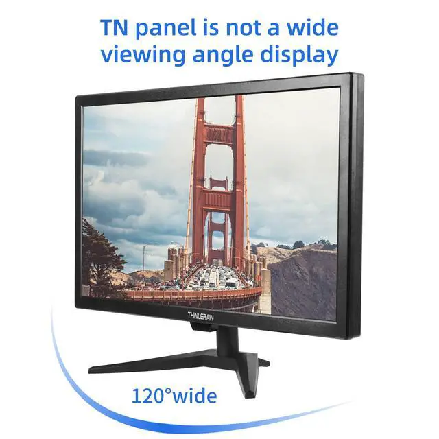 Alt view image 4 of 7 - 20" PC Monitor 16:9 1600x900 Kitchen Monitor LED Screen Display, 5Ms, 60 Hz, VESA Mountable, Build in Speaker, with VGA HDMI AV BNC USB for FireStick, Computer, Laptop