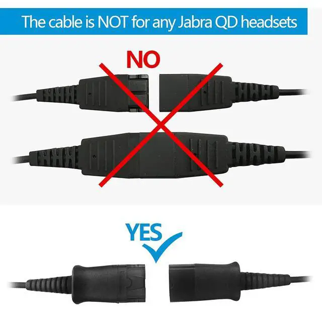 Alt view image 3 of 3 - PLT-QD USB Training Cable Y Splitter-Adapter - Quick Disconnect Cord with Mute&Volume Control for 4-Pin Plantronic-QD Headsets&Computer
