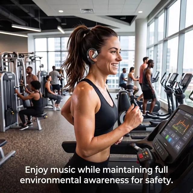 Alt view image 7 of 7 - Open Ear Wireless Earbuds Bluetooth for Samsung,Waterproof,for Run | Features Ear Hooks,for Gyms and Sport, Compatible with Samsung Products,Touch-Sensitive Operation,Long Battery Life
