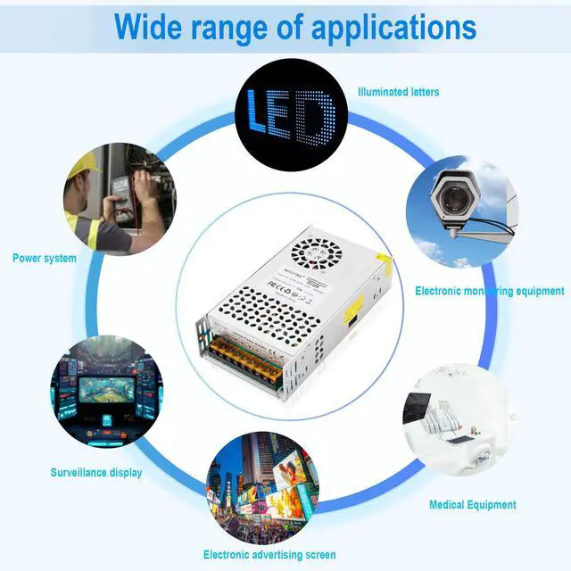 Alt view image 7 of 7 - 48V 12.5A 600W DC Switching Power Supply, Universal Regulated Switching AC110V/220V (SMPS),48 Volt Power Supply for LED Light Strip,Lighting Equipment, Camera Security System,Computer Project