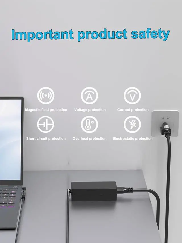 Alt view image 6 of 7 - 65W 45W Charger Compatible with Lenovo V14 V15 N22 N42 Yoga 710 IdeaPad Slim Flex 1 3 5 4 6 100 110 130 310 310S 320 330 L340 510 520 530 C340 C640 S130 S145 S340 S540 S740 Laptop
