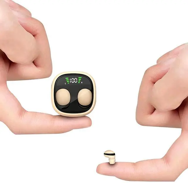 Main image of Skintone Nude Small Mini Invisible Earbuds Wireless Bluetooth Ear Buds for Small Ears Canals Women Kids, Skin Color Tiny Smallest Micro Discreet Hidden Headphones Comfortable Earbuds Wireless for Work