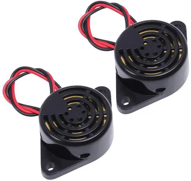 Main image of 2 PCS Piezo Buzzer, Icstation Buzzer Alarm 12V Electronic Beep Buzzer 100dB Piezo Alarm Siren Continous Sound for Motorcycle Golf Cart Vehicles Car Alarm