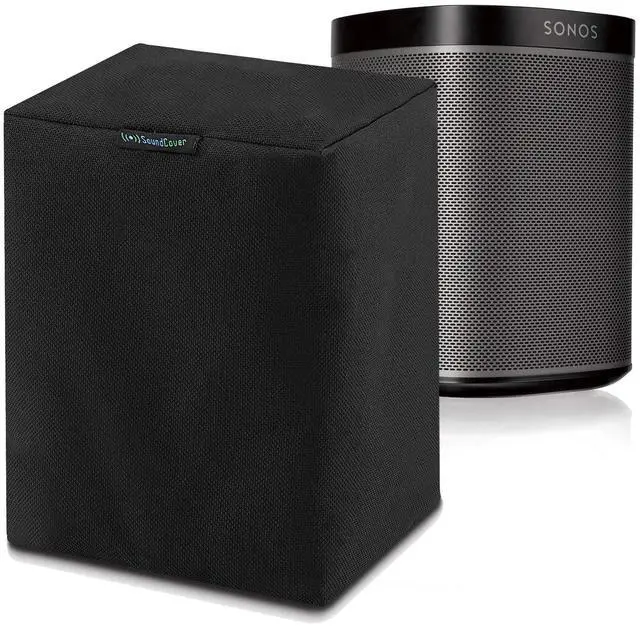 Main image of Single Black Outdoor Speaker Cover for Sonos Play:1 / One/One SL 600D Waterproof Dust & UV Protection Fits Wall-Mounted Speakers by