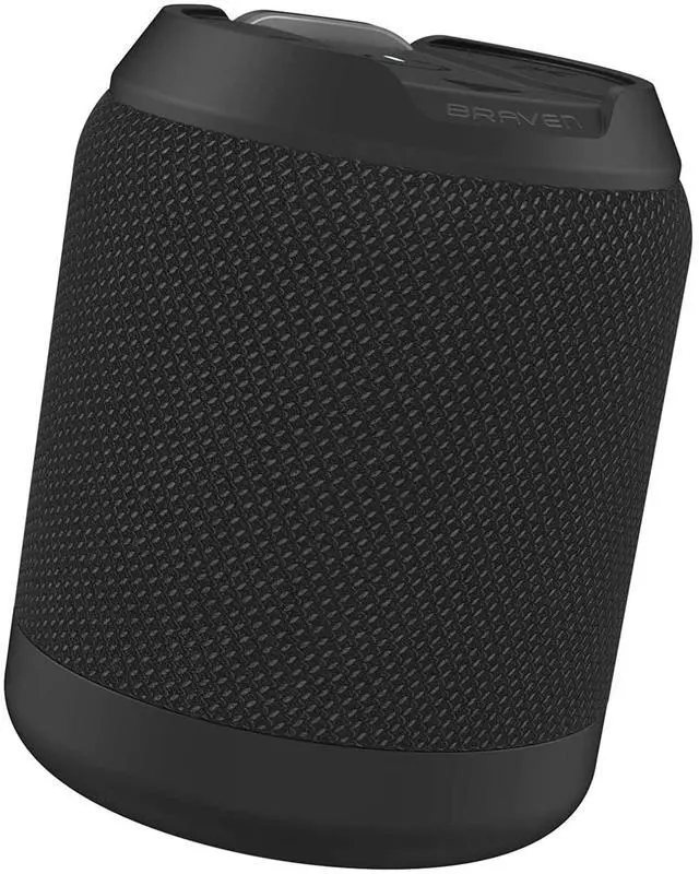 Alt view image 4 of 6 - BRV-Mini - Waterproof Pairing Speaker - Rugged Portable Wireless Speaker - 12 Hours of Playtime - Black (604203553)