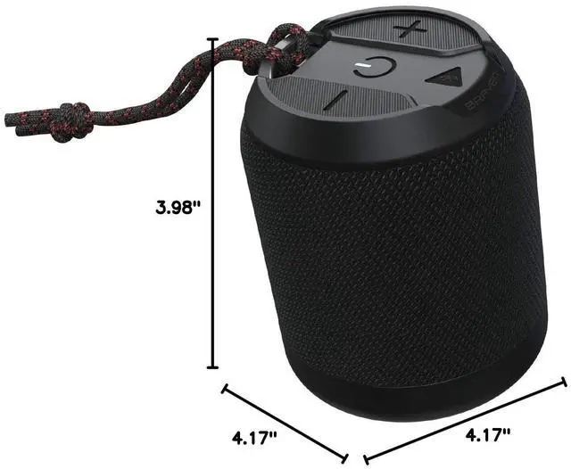 Alt view image 6 of 6 - BRV-Mini - Waterproof Pairing Speaker - Rugged Portable Wireless Speaker - 12 Hours of Playtime - Black (604203553)