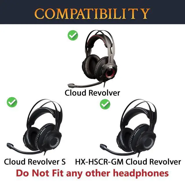 Alt view image 2 of 4 - Headband for HyperX Cloud Revolver/Revolver S, HX-HSCR-GM Cloud Revolver Gaming Headsets, Replacement Headstrap Pad Repair Part - Black(White Line)