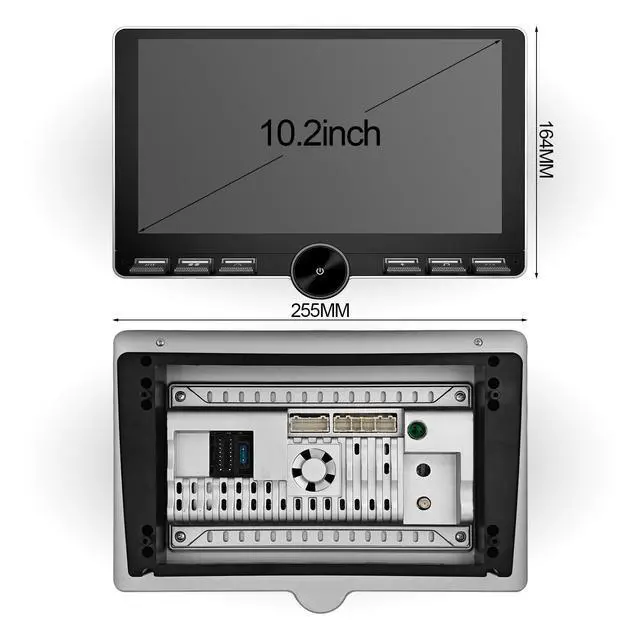 Alt view image 2 of 7 - 10inch 4Core 2+32GB IPS Full Touch Screen Android Car Radio Audio Video Stereo Player for Double Din Raido Model with CarPlay Android Auto WiFi BT MirrorLink Split Screen PIP GPS Navigation