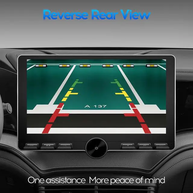 Alt view image 7 of 7 - 10inch 4Core 2+32GB IPS Full Touch Screen Android Car Radio Audio Video Stereo Player for Double Din Raido Model with CarPlay Android Auto WiFi BT MirrorLink Split Screen PIP GPS Navigation