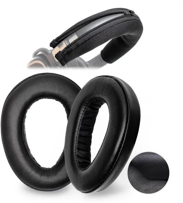 Main image of Lambskin Ear Pads Cushion Headband Protective Cover Refresh Kit Compatible with Sennheiser PXC480 PXC550,PXC 550-II,MB660 UC,MB 660 MC Headphone Replacement Earpads