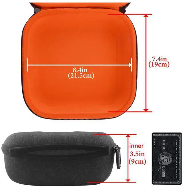 Alt view image 4 of 6 - Shield Headphones Case Compatible with Hyperx Cloud III, Cloud II, Cloud Stinger Core and More, Replacement Hard Shell Travel Carrying Bag with Cable Storage (Dark Grey)